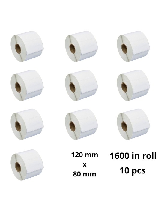 Termosildid 120mm x 80mm, 76 mm, 1600 tk rullis, 10tk