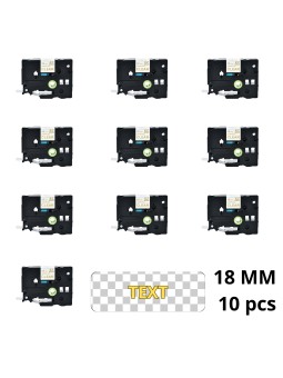 Brother Tze-144 TZe144 uzlīmju lentes kasete Dore saderīga set 10 gab.