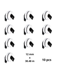 Brother DK-22214 DK22214 12mm x 30480mm lämpöpaperitarrat, valmistaja Dore, 10 kpl