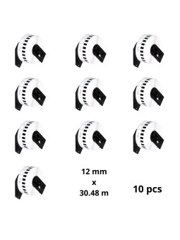 Brother DK-22214 DK22214 12mm x 30480mm Thermal Paper Labels Dore manufacturer, 10 psc