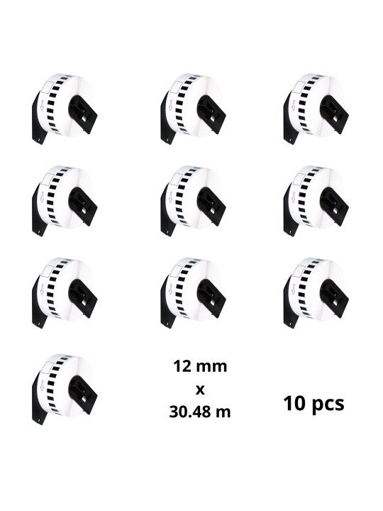 Brother DK-22214 DK22214 12mm x 30480mm termopaberist etiketid, tootja Dore, 10 tk