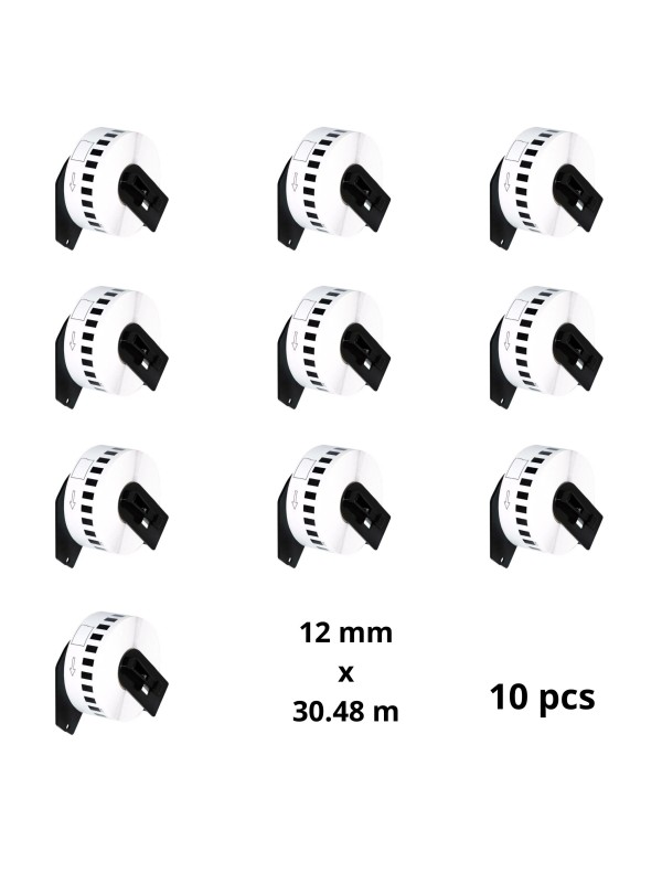 Brother DK-22214 DK22214 12mm x 30480mm lämpöpaperitarrat, valmistaja Dore, 10 kpl