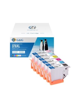 Epson 378XL C13T37984010 BK/C/M/Y/LM/LC tintes kasetne G&G saderīga