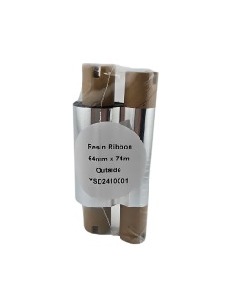 Resin 64mm x 74m Thermal Transfer Ribbon 12mm core