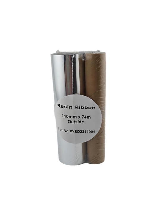 Resin 110mm x 74m Thermal Transfer Ribbon 12mm core