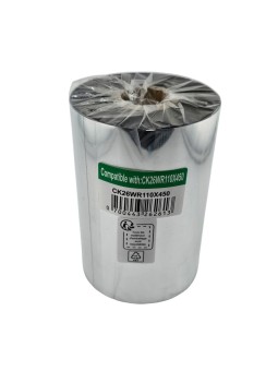 Wax-Resin 110mm x 450m Thermal Transfer Ribbon 25mm core