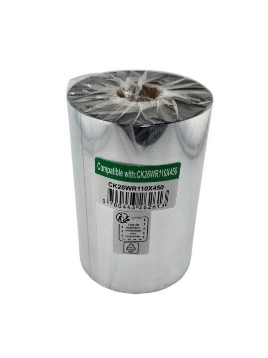 Wax-Resin 110mm x 450m Thermal Transfer Ribbon 25mm core