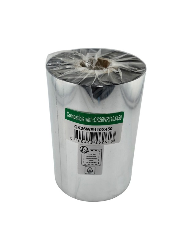 Wax-Resin 110mm x 450m Thermal Transfer Ribbon 25mm core