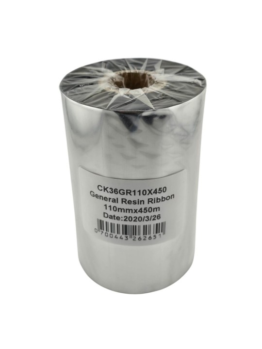 Resin 110mm x 450m Thermal Transfer Ribbon 25mm core