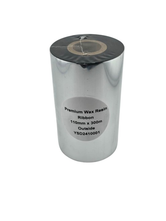 Premium Wax-Resin 110mm x 300m Thermal Transfer Ribbon 25mm core