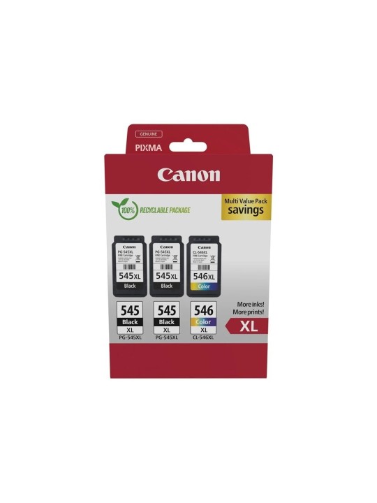 Canon PG-545XL *2 + CL-546XL 8286B013 CMY mustekasetti