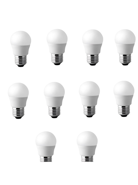 Bulb E27 G45 7W WW 3000K, 10 pcs