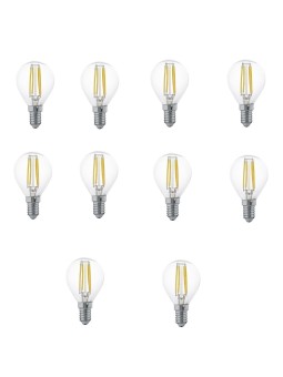 Incandescent bulb E14 G45 4W WW 3000K, 10 pcs