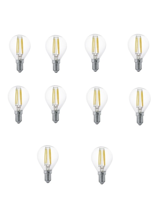 Incandescent bulb E14 G45 4W WW 3000K, 10 pcs