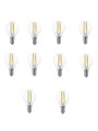 Incandescent bulb E14 G45 4W WW 3000K, 10 pcs