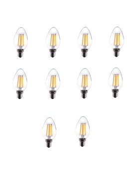 Incandescent bulb E14 C37 4W WW 3000K, 10 psc