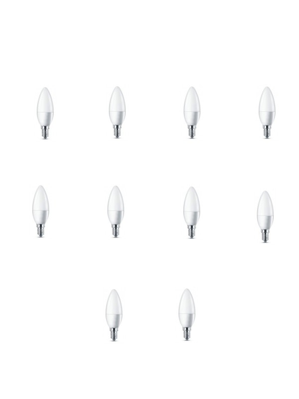 E14 C37 bulb 5W 800lm DW EUROBELEUCHTUNG, 10 pcs