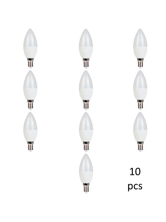 Лампочка E14 C37 7W DW 4000K, 10шт