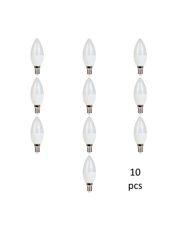 Лампочка E14 C37 7W DW 4000K, 10шт