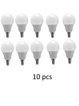 Bulb E14 A60 10W WW 3000K, 10pcs