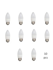 Spuldze E27 C37 7W WW 3000K, 10 gab