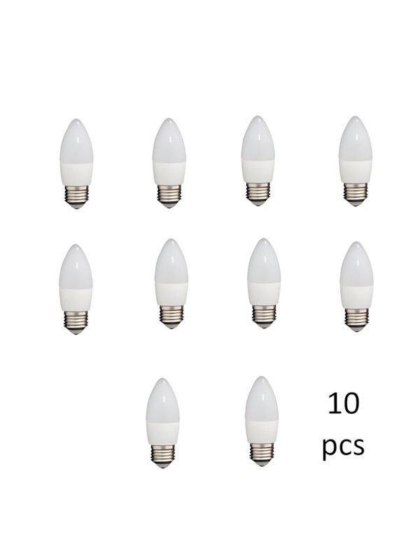 Лампочка E27 C37 7W DW 4000K, 10 шт