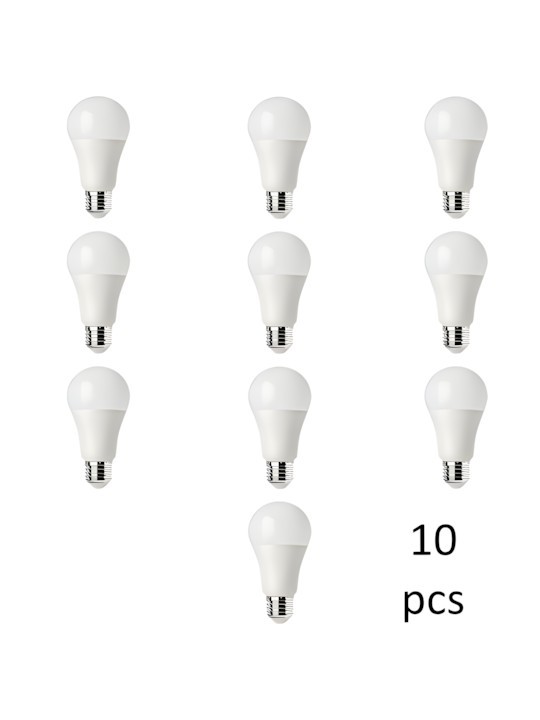 Bulb E27 A65 18W WW 3000K, 10pcs