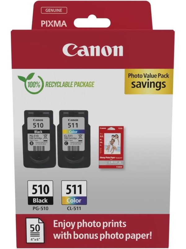 Canon чернильный картридж PG510 PG-510 PG511 PG-511 Мультиупаковка