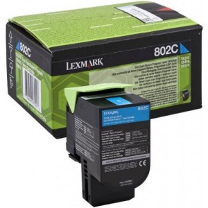 Lexmark toonerkassett 802C 80C20C0 Cyan