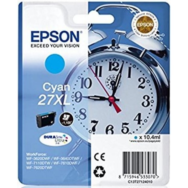 Epson originaal tindikassett C13T27124010  T2712XL C (27XL)